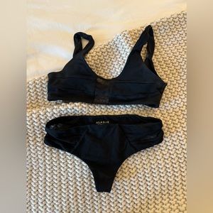 Aila Blue Bikini set with mesh detailing (xs/s)